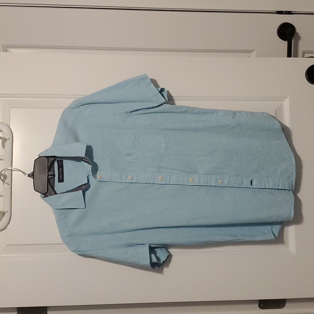 Nautica Men’s  Button Up Shirt Size M Linen/cotton